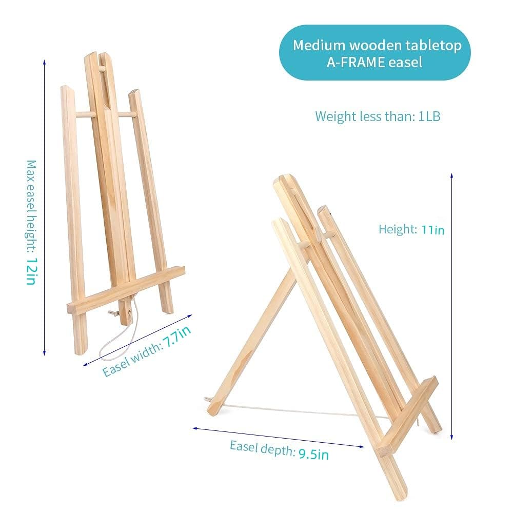 12 inch Tabletop Display Artist Easel Stand, Art Craft Painting Easel, Wooden Easel Apply to Kids Artist Adults Students Classroom Etc.
