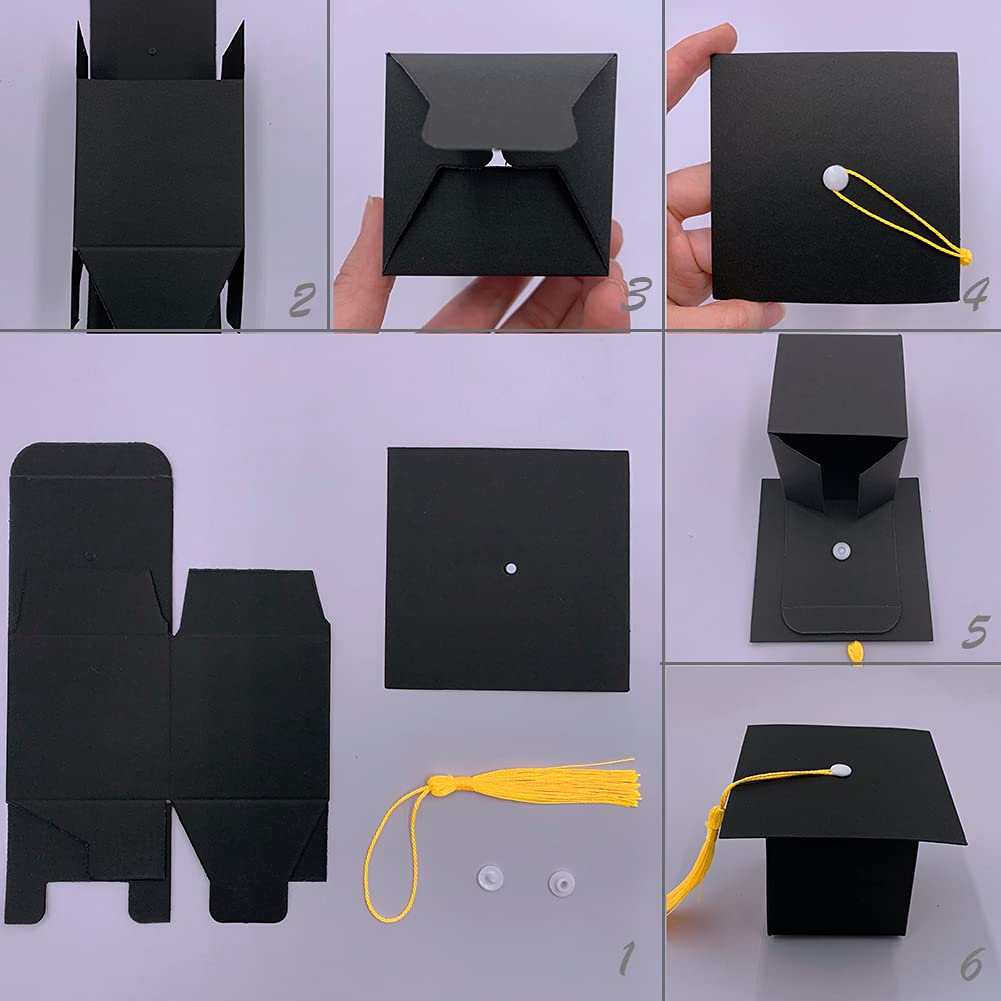 Suponey 30 Pcs Graduation Gift Boxes Candy Boxes for Graduation Keepsake Party Decorations