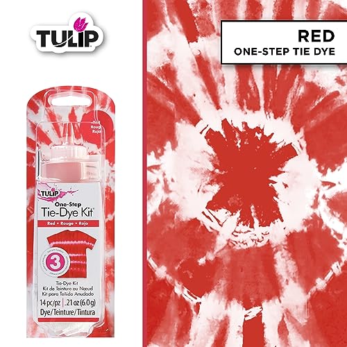 Tulip One-Step Tie-Dye Kit Tulip Fabric Dye Open Stock 21543 Fdy Opstk Red 3/36, As Detailed