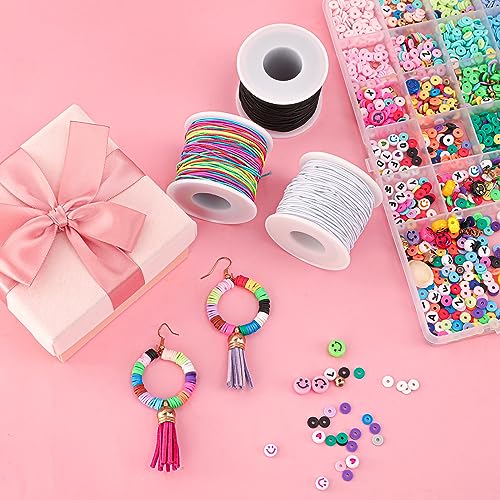 EWPJDK 1mm Elastic String Stretchy String for Bracelet Making Rainbow Bracelet String Elastic Cord for Jewelry Making, Bracelets, Necklace, Beading and Crafts