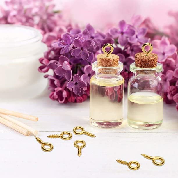 6 Color 600-1200Pcs Small Screw Pins, Threaded Silver Clasps and Hooks for Jewelry Making (600)