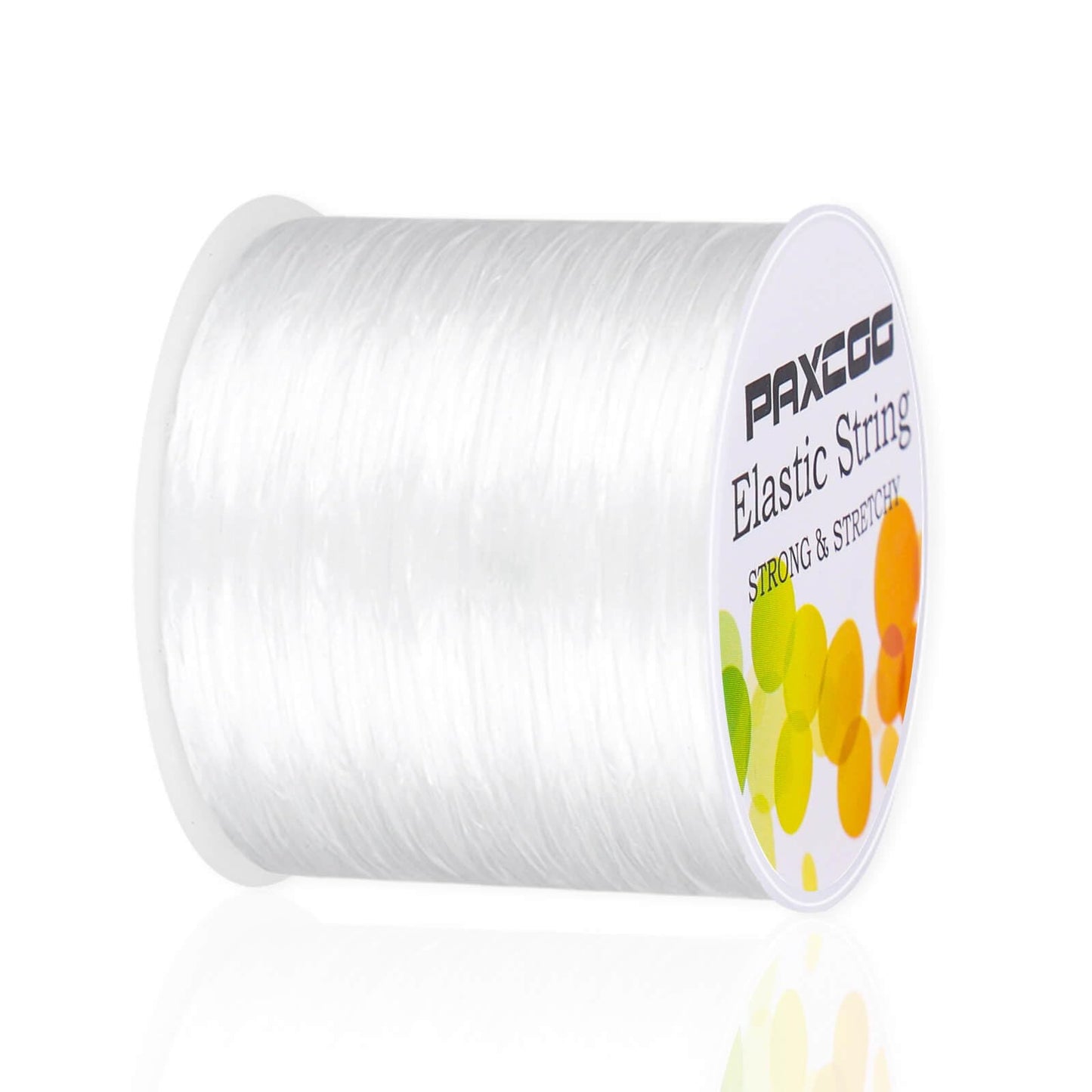 Paxcoo 1.4 mm Elastic Bracelet String Cord, White Stretch Bead Cord for Bracelet Making
