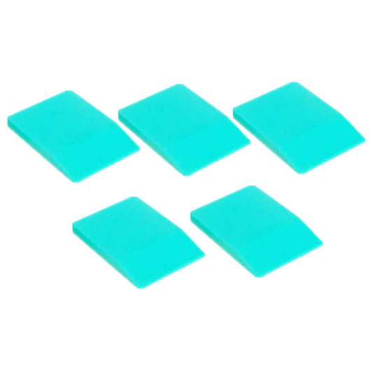 JAJADO 5 Packs Mini Squeegee, Silk Printing Squeegees for Chalk Paste, Self-Adhesive Stencil Screen Scraper Printing Tool Small Squeegee Turquoise Silicone for Transfer Chalk Paint Stencil Ink