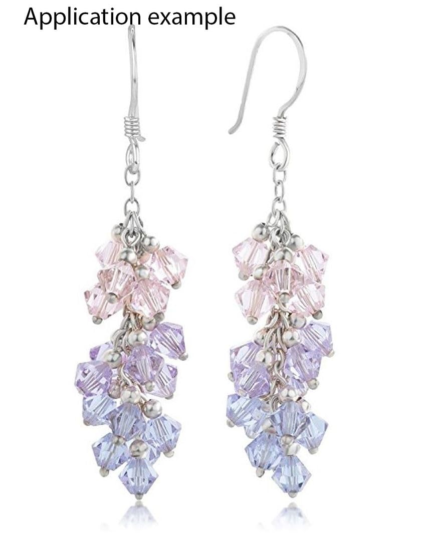 100pcs Adabele Austrian 4mm (0.16 Inch) Small Faceted Loose Bicone Crystal Beads Purple Velvet Compatible with Swarovski Crystals 5301/5328 SSB427