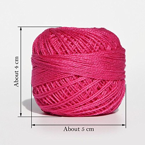 48 Crochet Thread Set Balls 100% Long-Staple Cotton Rainbow Colors of Size 8 Threadand Free 30 Golden Needles 48 Balls for Crochet Hardanger Cross Stitch Needlepoint Hand Embroidery