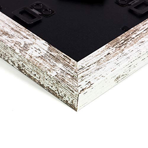 kennethan Rustic White 5x7 Picture Frames Wide Molding 3P in 1 set - Wall Mounting Material Included