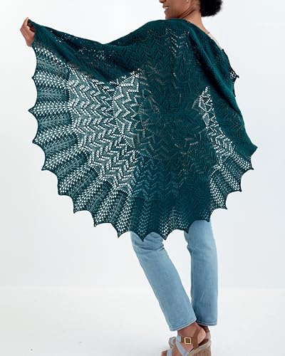 Big Book of Knitted Shawls: 35 Patterns in a Variety of Beautiful Yarns, Styles, and Stitches (Landauer) Step-by-Step Lacy Shawls, Crescents, Half-Pi or Semicircle, Scarves that Drape, and More