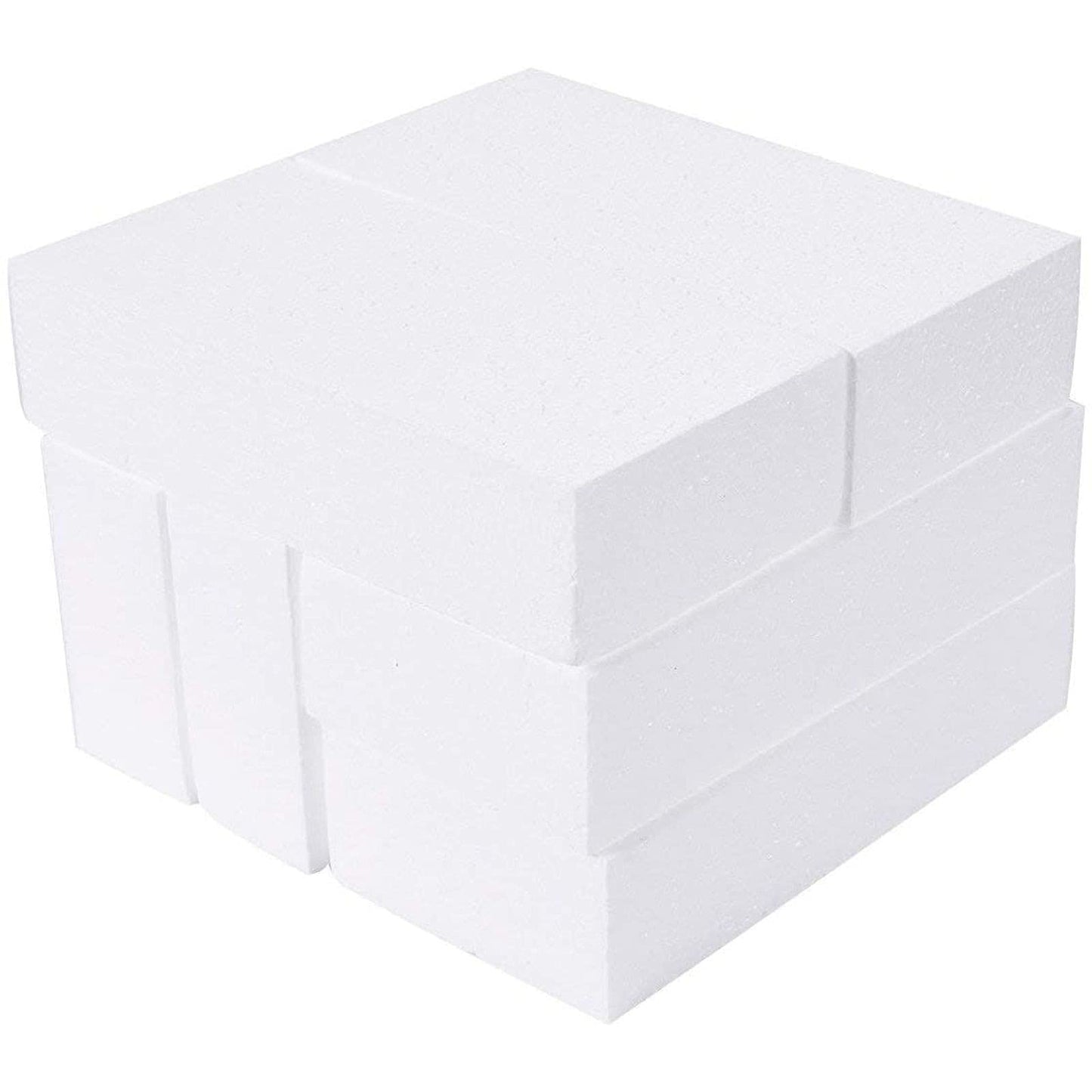 Juvale 6 Pack Foam Blocks for Crafts - Polystyrene Brick Rectangles for Art Sculpting, Flower Arrangements, DIY, Packing (8 x 4 x 2 in)