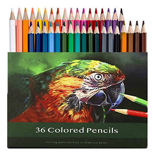 Wifpme 36 Colored Pencils，Quality Coloring Pencils for Adult Coloring Artists Professionals and Colorists, Soft Core, Sketching Drawing Pencils Set Art Supplies for Kid Beginners
