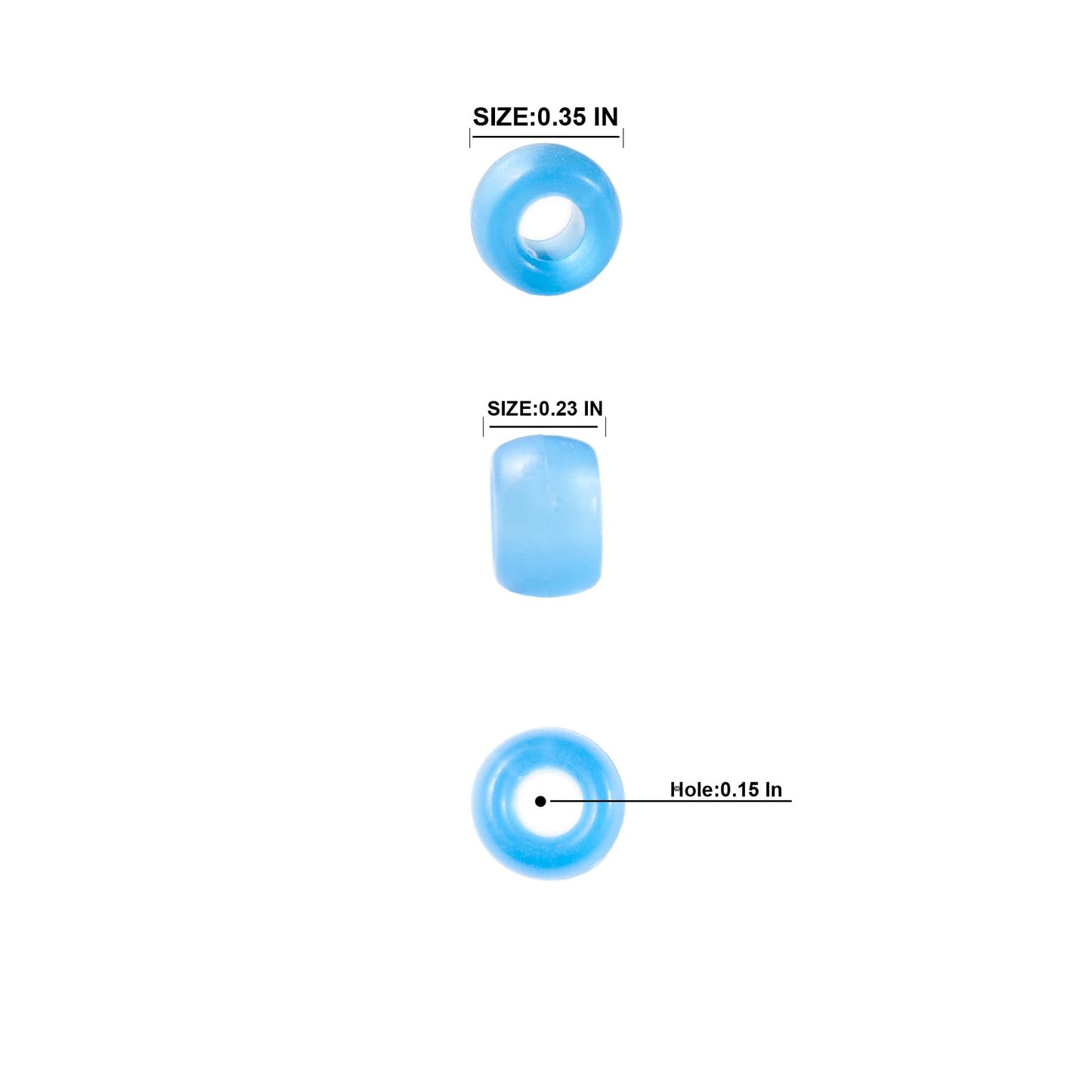 Gxueshan 1000 Pcs Acrylic Pony Beads 6x9mm Bulk for Bracelet Necklace Jewelry Making Earring Hair Braiding Kandi Beads