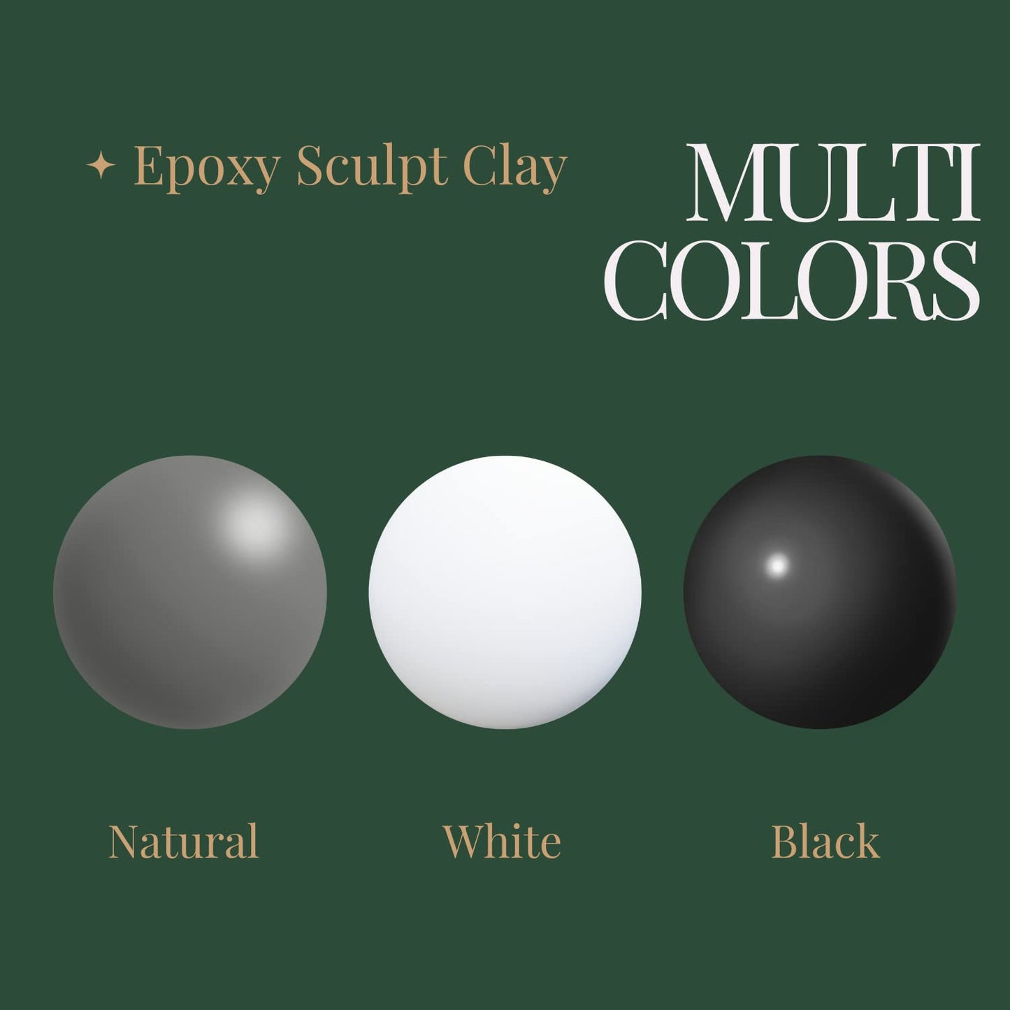 Smalltongue AB Epoxy Sculpt Clay, Natural Color, 2 Part Epoxy Sculpture Modeling Paste Clay (A & B) 1 Pound, Modeling Compound for Modeling, Repair, Fill Up Retrofit and Sculpture