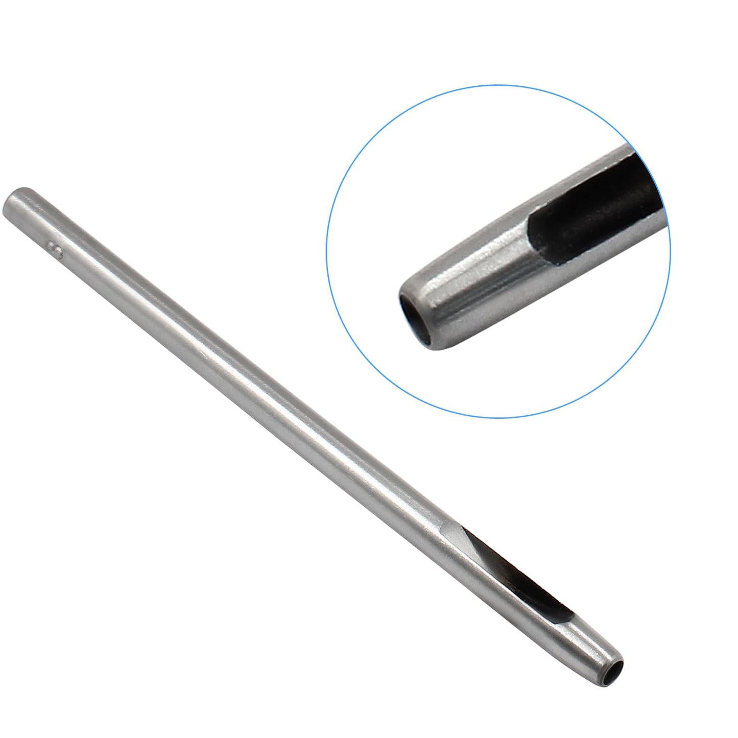 Litoexpe Eyelet Hole Punch Die Tool, 3mm Grommet Setter Hollow Punch (Includes Base & Ram) for Leather Craft Clothing Handbag Fabric Curtain DIY