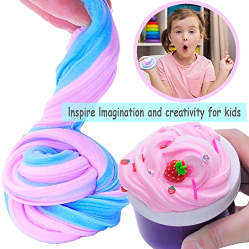Ktowepua Butter Slime Kit Two-Toned 11 Packed Fidget Toy, Educational Slime Toys, Birthday Gifts Prize Party Favors for Girl Boys Kids 6 7 8 9 10 11 12