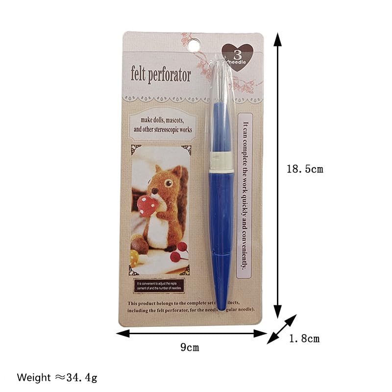 Needle Felting Kit, a Complete Needle Felting Set That Includes 1-8 Hole Handles, Various Sizes of Needles (coarse, Medium, and fine), and a Pen-Style Needle Felting Tool. This kit is Perfect