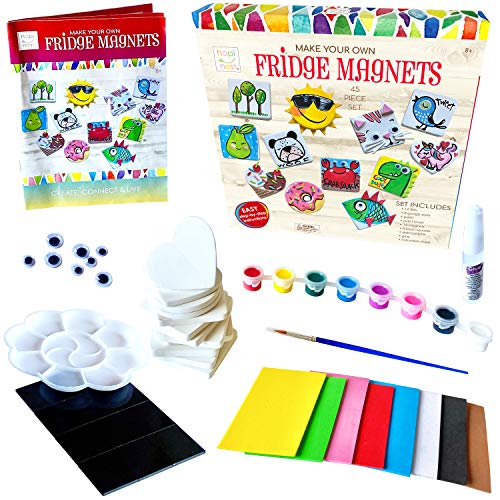 Hapinest DIY Mini Tile Fridge Magnet Arts and Crafts Kit Gifts for Kids Girls Boys Ages 8 9 10 11 12 13 Teen Years and Up