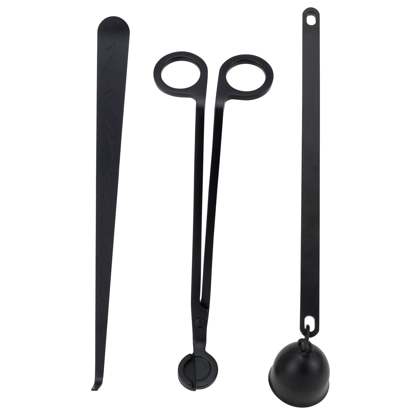 3 in 1 Candle Accessory Set with Candle Wick Trimmer & Wick Dipper & Candle Snuffer Extinguisher, Wick Cutter & Wick Scissor Candle Gift Set for Candle Lovers(Black)