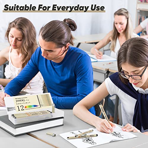 Drawing Pens 12-Pack, Art Pens Anime Pens Sketch Pens Precision Multiliner Pens ink Pens Calligraphy Pens Design Pens Office School Supplies Drawing Supplies Artists Line Art Supplies Design Supplies