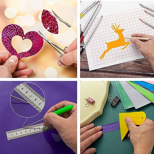 Craft Tools Set Weeding Tools Kit for Vinyl, Craft Vinyl Tools Kit for Weeding Vinyl, Silhouettes, DIY Art Work Cutting, Hobby, Scrapbook, Lettering