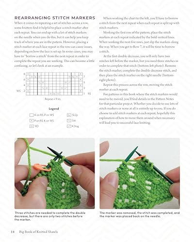 Big Book of Knitted Shawls: 35 Patterns in a Variety of Beautiful Yarns, Styles, and Stitches (Landauer) Step-by-Step Lacy Shawls, Crescents, Half-Pi or Semicircle, Scarves that Drape, and More