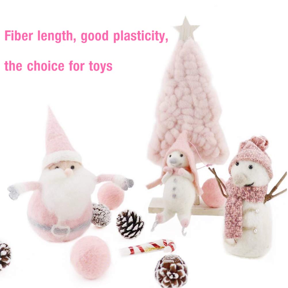 Wool Roving Bulk - 8.82oz Super Wool Chunky Yarn, Wool Roving Top for Needle Felting, Soft Felting Wool Supplies for Hand Spinning, Felting, Blending, Weaving and DIY Craft