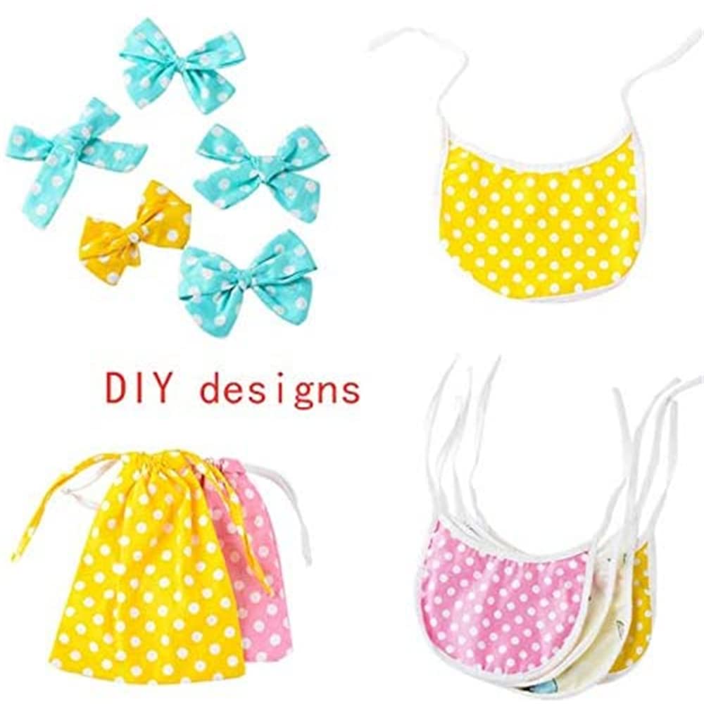 7Pcs 9.8" x 9.8"(25 * 25CM) Cotton Fabric DIY Making Supplies Quilting Patchwork Fabric Fat Quarter Bundles DIY for Quilting Cotton Patchwork Cushions (Yellow, 9.8" x 9.8")