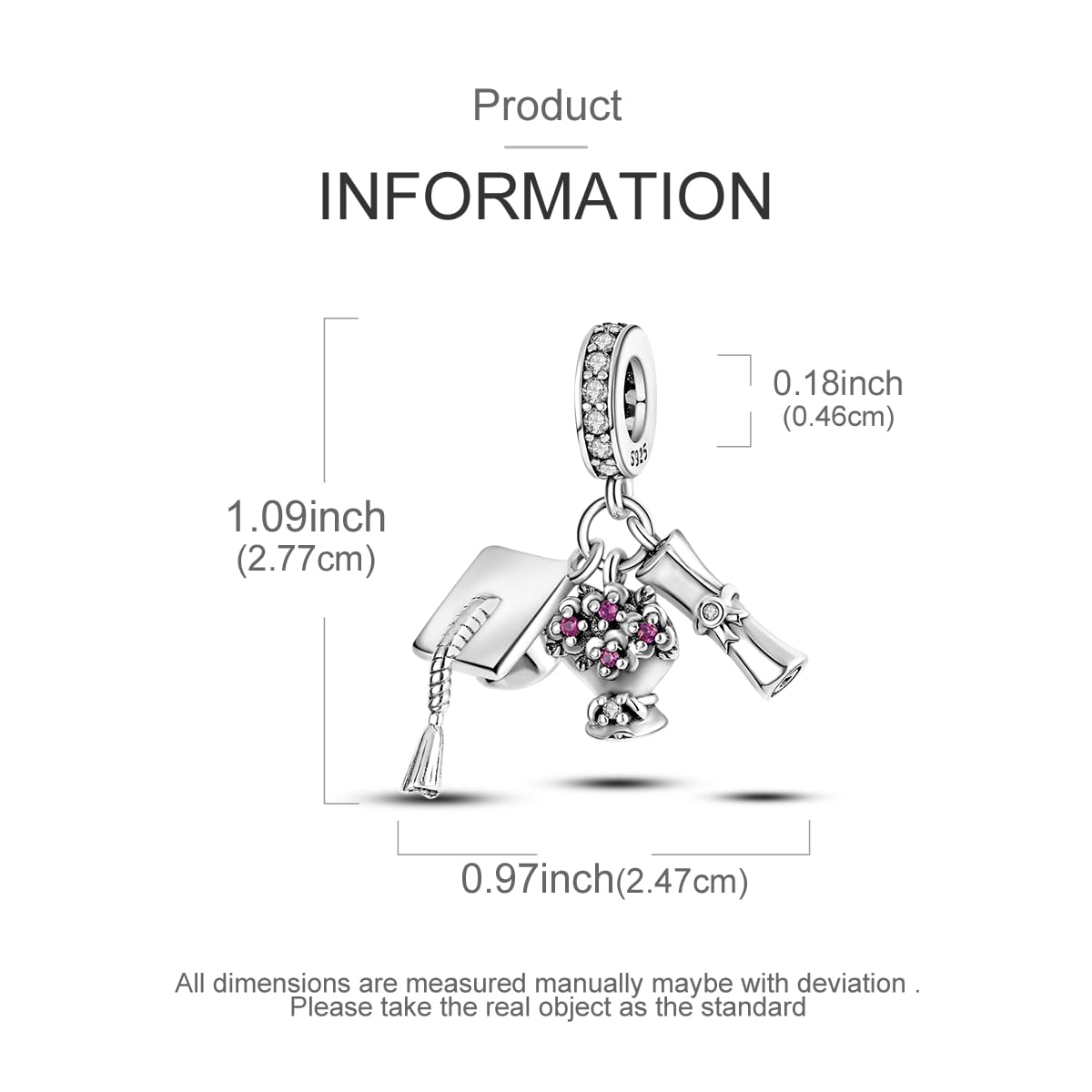 MULA 925 Sterling Silver Charms for Bracelets and Necklaces Beads Dangle Pendants Jewelry Charm for Women