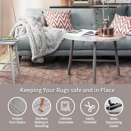 8x10 Non-Slip Area Rug Pad Gripper for Any Hard Surface Floors Keep Your Rugs Safe and in Place