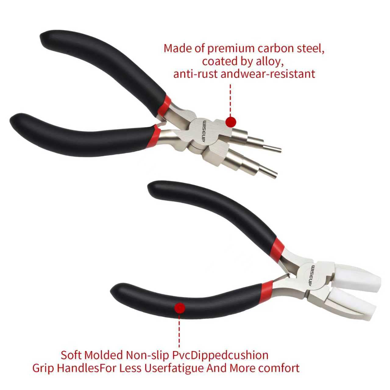 Jewelry Pliers Set - 6 in 1 Bail Making Plier, Making Nylon Plier for Jewelry DIY Craft，Repair & Wire Wrapping，jewelry making tools