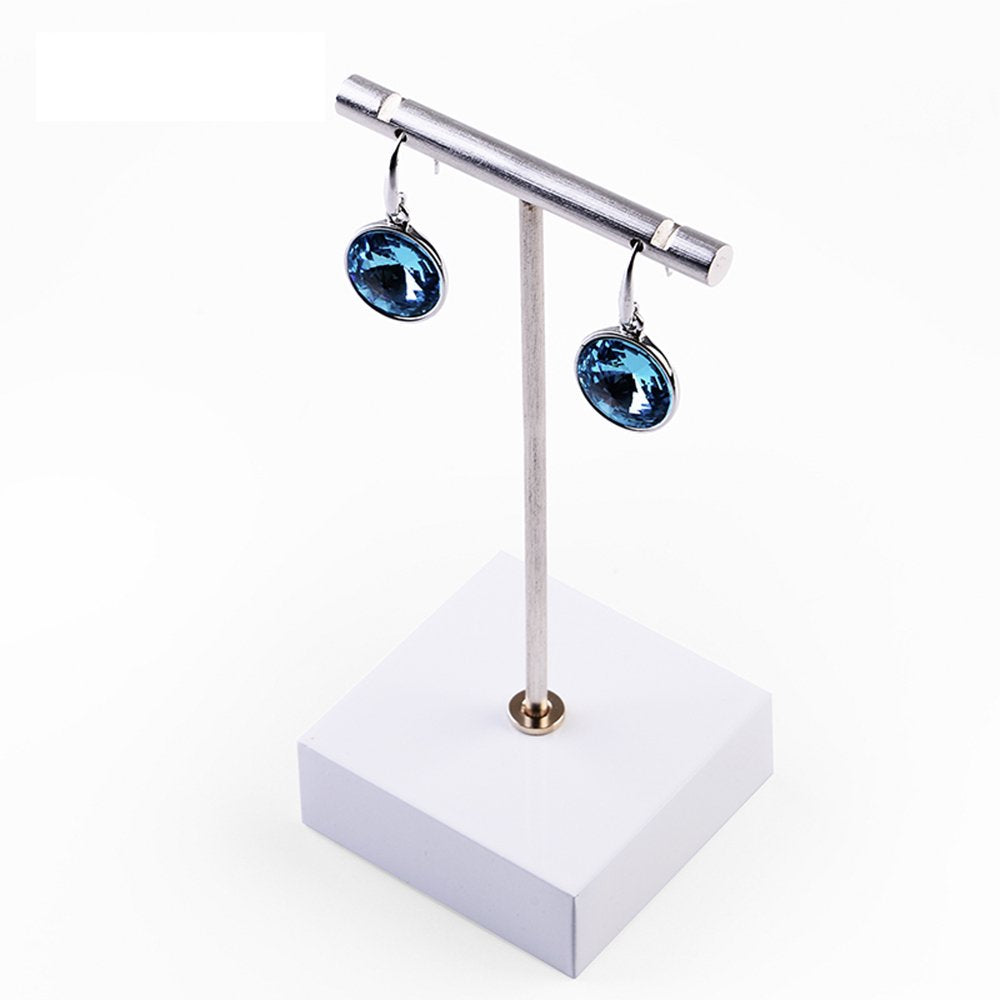 Oirlv T-Bar Jewelry Display Stand Earring Holder (White)