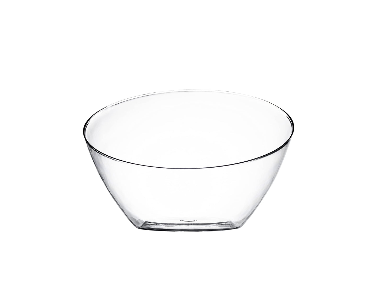 Posh Setting - Clear Plastic Serving Bowls for Party Angled Bowls Disposable Chip Bowls Candy Bowls for Party Table Salad and Fruit Bowls for Party Wedding Serving Bowls-Clear, 8 OZ, 5 Pack