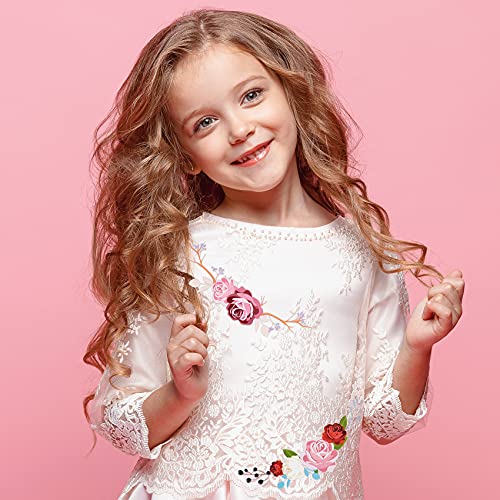 ANCIRS 60 Pack Flower Iron on Sticker Patch for Jackets, Heat Transfer Vinyl Patch Appliques for T-Shirt Jeans Backpacks Dress DIY Art Decoration