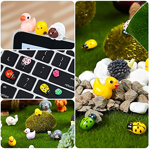 100 Pcs Mini Ocean Resin Animals Miniature Ocean Animals Tiny Figurine Tiny Resin Trinkets Marine Aquarium Ornaments Dollhouse Decorations for DIY Tank Potted Garden Landscape Accessory(Stylish Style)