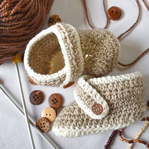 Mandala Crafts Large Wooden Buttons for Crafts – Carved Wood Buttons – Assorted Craft Buttons for Sweaters Decorative Buttons Sewing