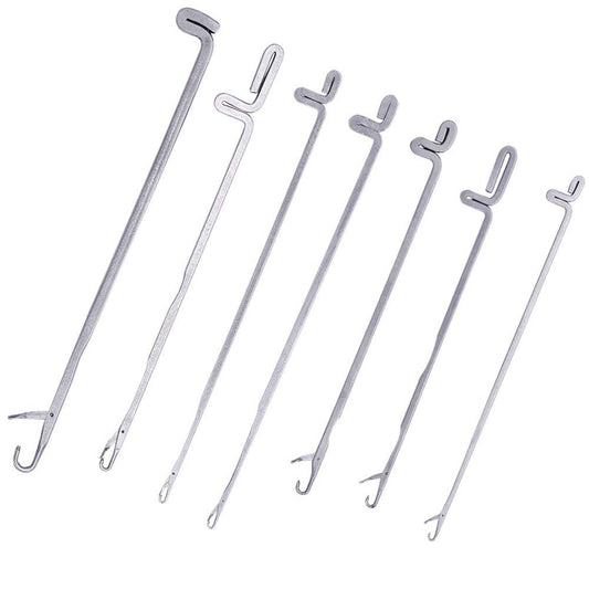 7 pcs Latch Crochet Hooks Sewing Needles DIY Weave Knitting Tools for Revamping Sweater or Socks