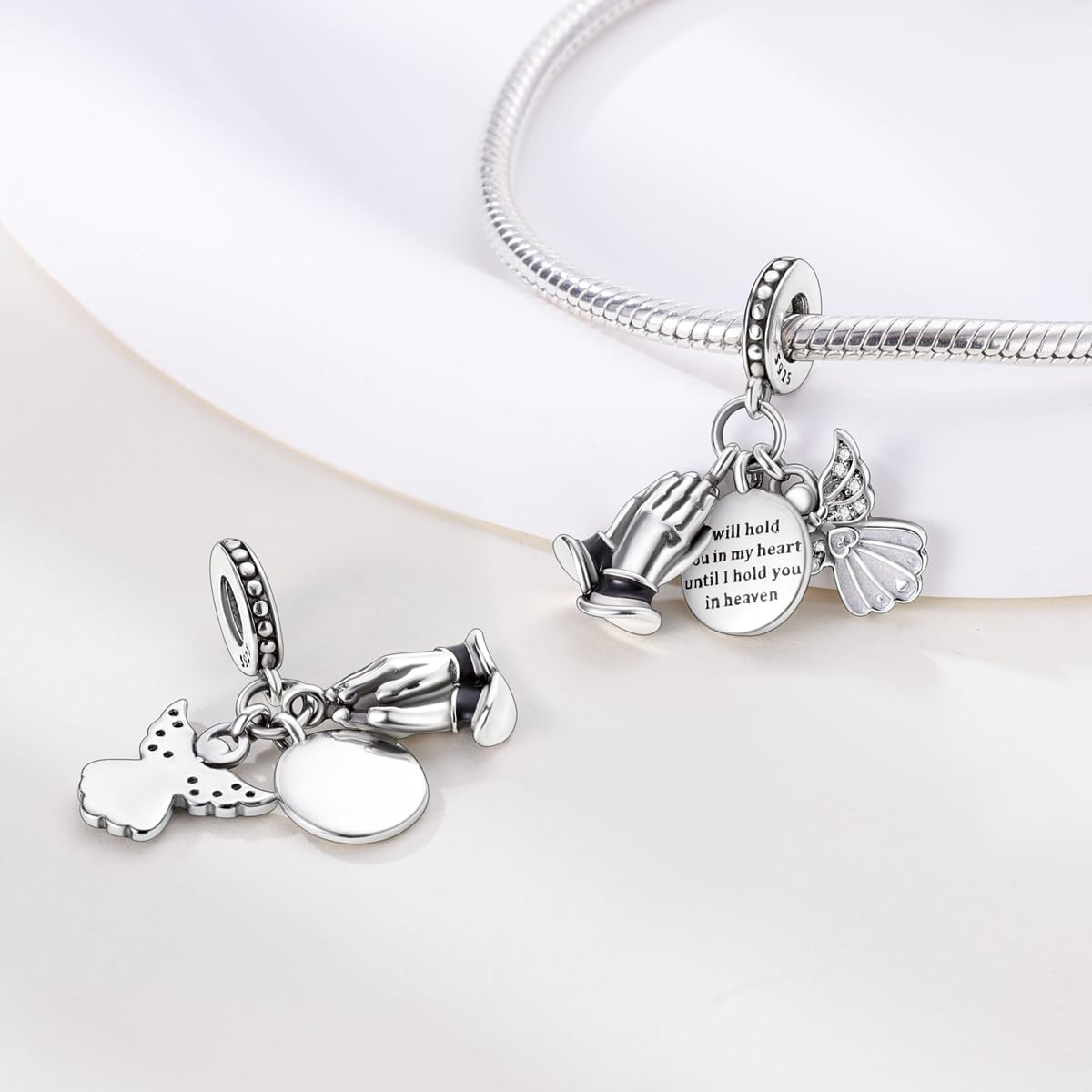 Parmuz charms for bracelet sterling silver love heart travel Bead for Bracelets and Necklaces 925 Charms Clover Butterfly Jewelry for Woman