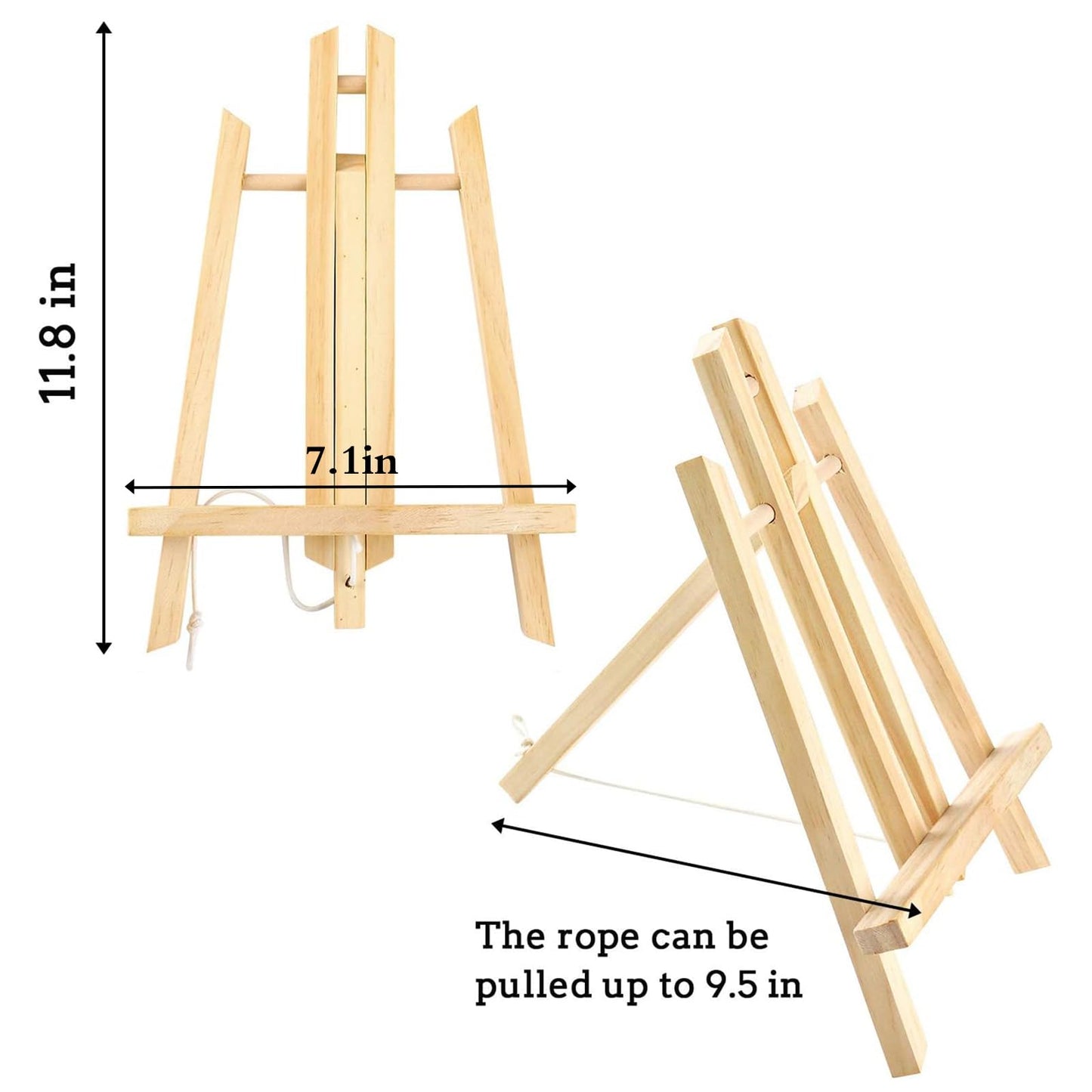 Wood Easels, Easel Stand for Painting Canvases, Art, and Crafts. (11.8 inch, 4 Pack), Tripod, Painting Party Easel, Kids Student Table School Desktop, Portable Canvas Photo Picture Sign Holder