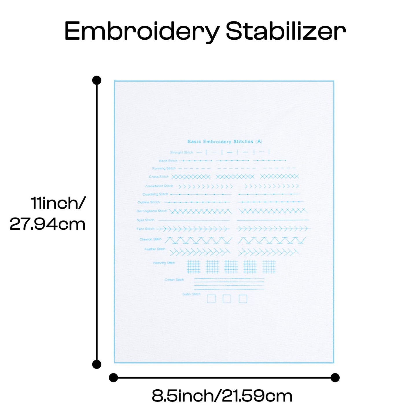 Caydo Embroidery Kit with Water Soluble Embroidery Stabilizer Including 2Pcs Embroidery Hoops, 100 Color Threads, Embroidery Fabric, and Cross Stitch Tool Embroidery Starter Kits for Adults Beginners