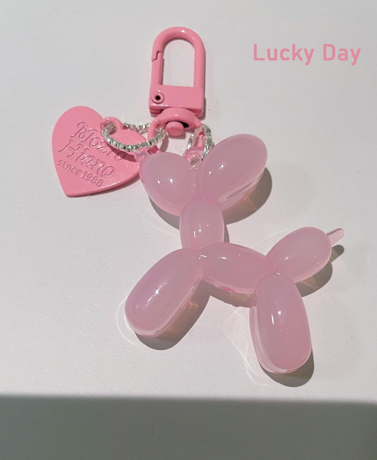 LAEKOU Jelly Balloon Dog Design Keychain for Women, Cute Girls Key Chain, Bag Charms Accessories for Car Purse Backpack
