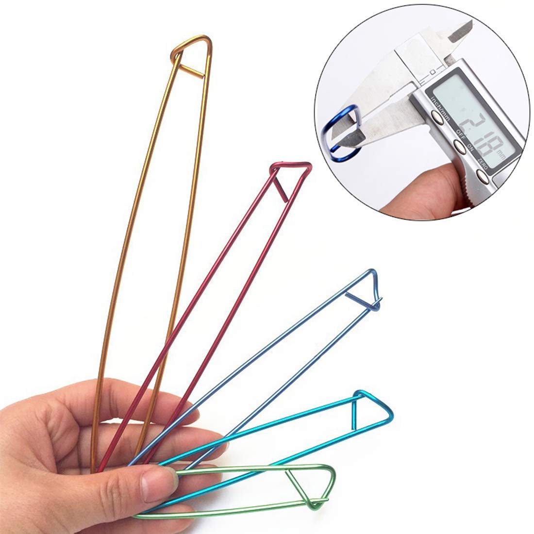 18 PCS Knitting Stitch Holders,6 Sizes Yarn Stitch Holder Set for Crochet Knitting Needle Aluminum Stitch Holders Safety Pins with 100 Locking Stitch Markers