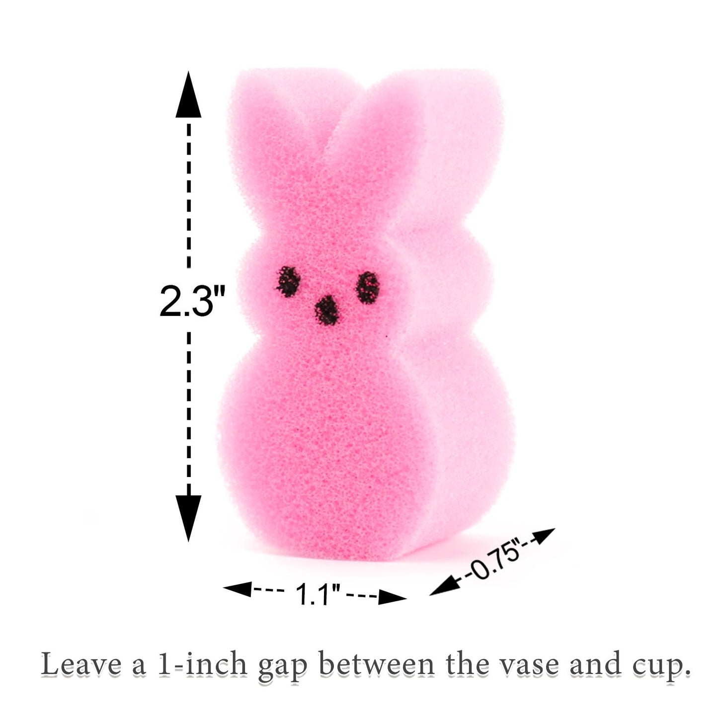 ORIENTAL CHERRY Easter Decorations - Easter Peeps Bunnies Vase Filler Set, Spring Decor Home Indoor Decoration Centerpieces for Tables