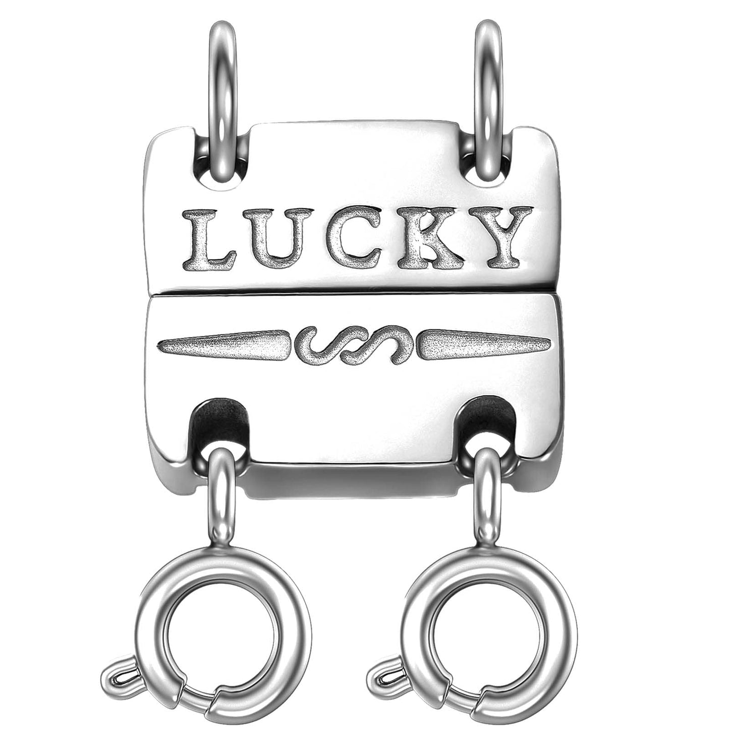 Dailyacc Lucky Necklace Layering Clasp 18K Gold and Silver Multiple Necklace Clasps for Layered Look Separator