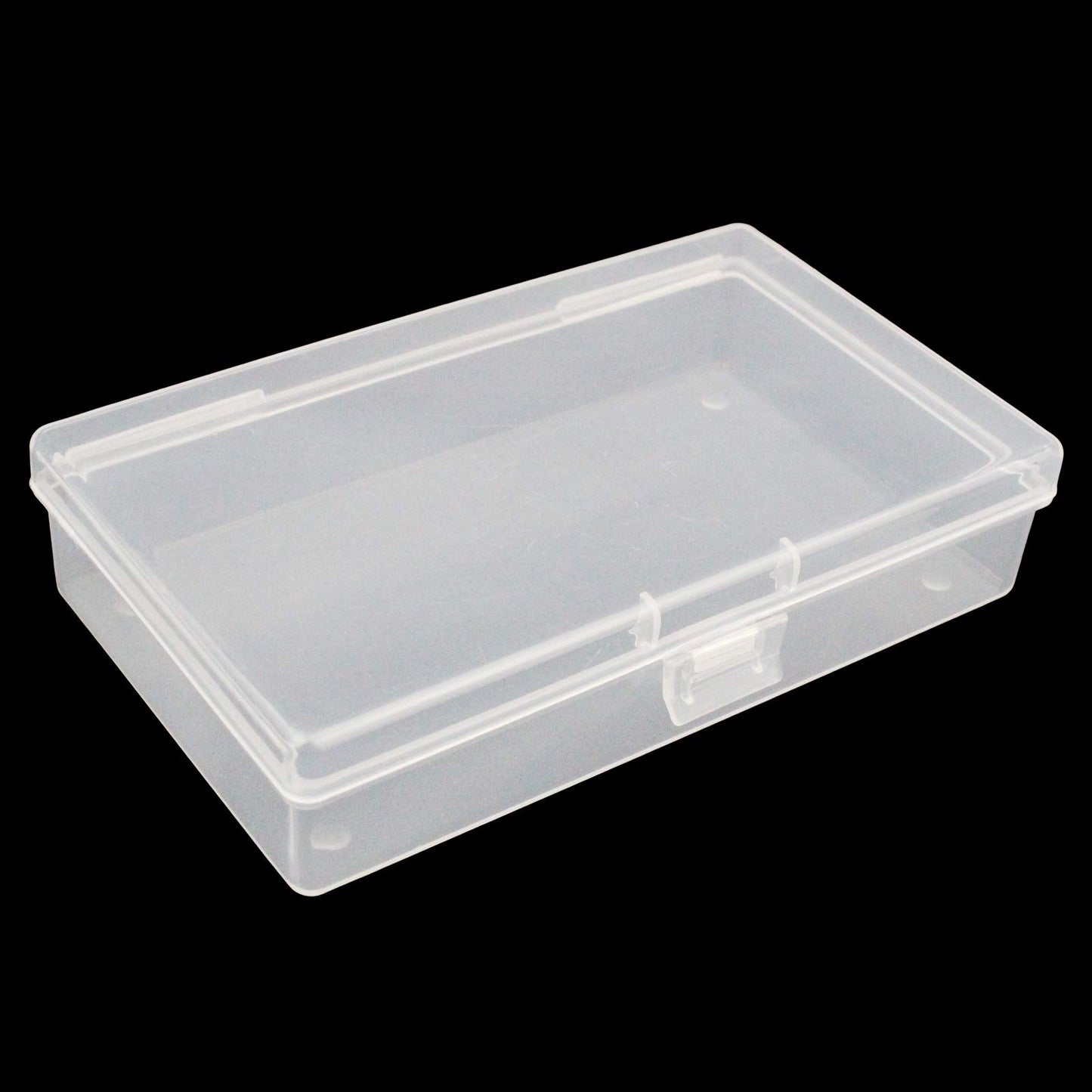 8 Pieces Rectangular Empty Mini Clear Plastic Organizer Storage Box Containers with Hinged Lids for Small Items and Other Craft Projects (135 x 80 x 30 mm)