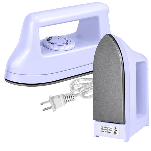 Mini Crafts Iron Handy Heat Press Machine Kit Portable with PVC Doormat for Heat Transfer, Charging Base Accessories for DIY T-Shirt Shoe Bag Vinyl Projects