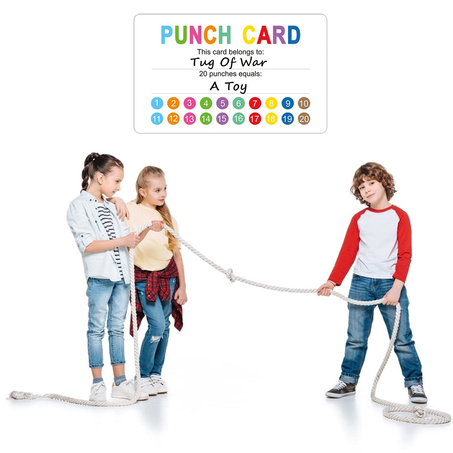 OUNENO 200 Pack Reward Punch Cards Behavior Incentive Awards for Kids Students Teachers Classroom Business Loyalty