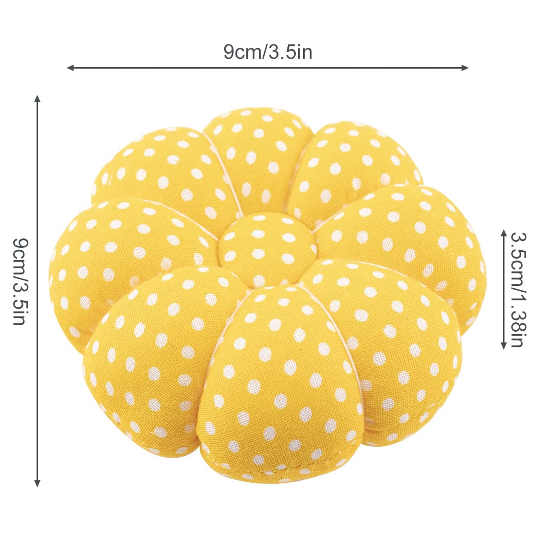 Rolybag Pin Cushions Wrist Pins Cushions with Elastic Strap Pumpkin Needle for Sewing Cushion Pincushions for Needlework or DIY Crafts(Yellow）