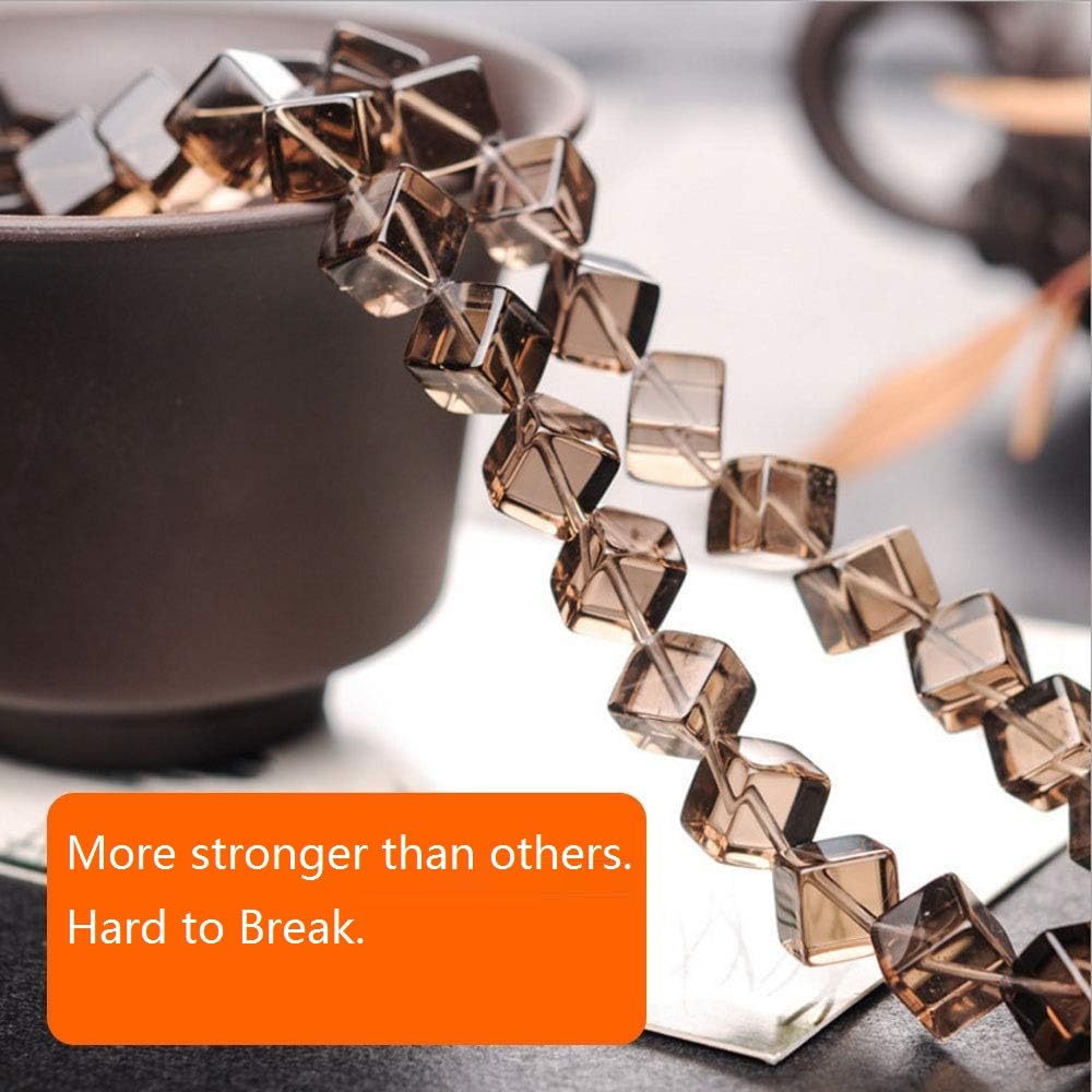 Amaney 4 Roll 0.8mm Elastic String, Stretchy String Crystal String Bead Cord with Beading Needles and Scissors for Bracelet, Beading and Jewelry Making