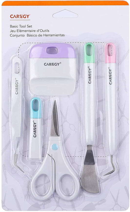 CAREGY Craft Vinyl Weeding Tools Set, Precision Craft Vinyl Tools Kit, Weeding Kits for Cricut/Silhouette/Siser/Oracal 631 651 751 Vinyl