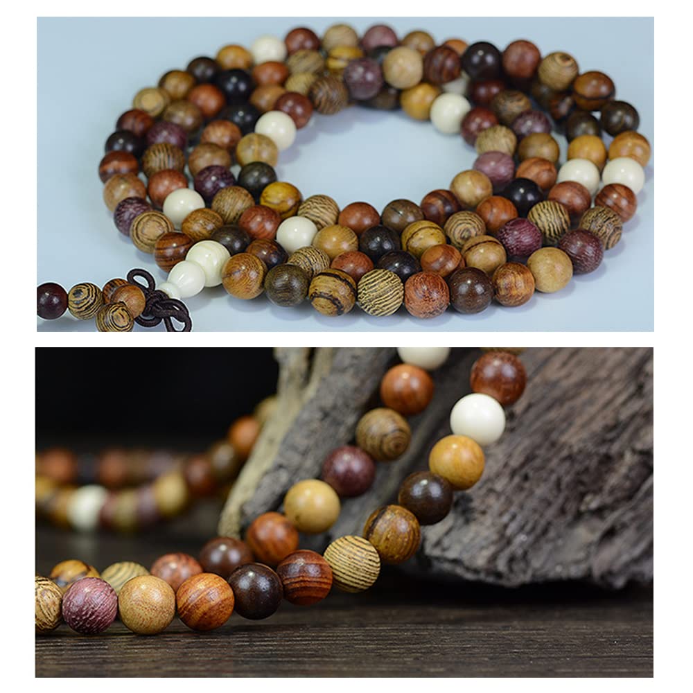 200pcs 8mm Gorgeous Natural Round Polished Rosewood Loose Beads for Jewelry Making DIY Handmade Crafts