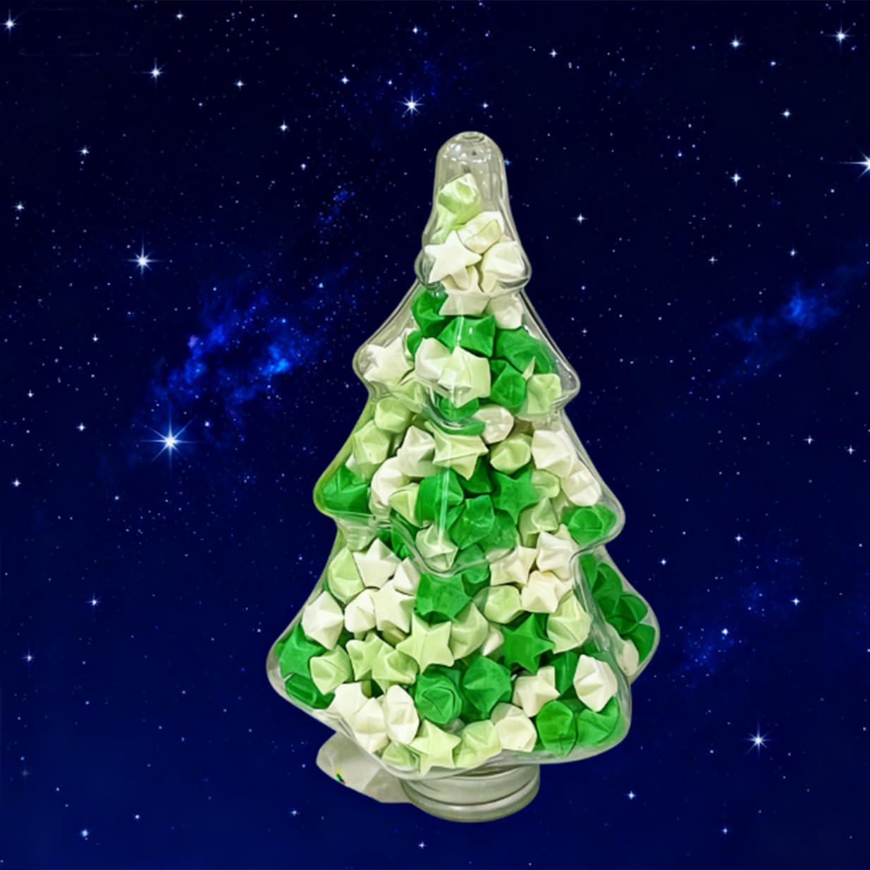 Origami Paper Stars, Colorful Handcraft Origami Lucky Star Paper DIY Paper Arts Creativity Hand Art Crafts(Green gradient 540 sheets)