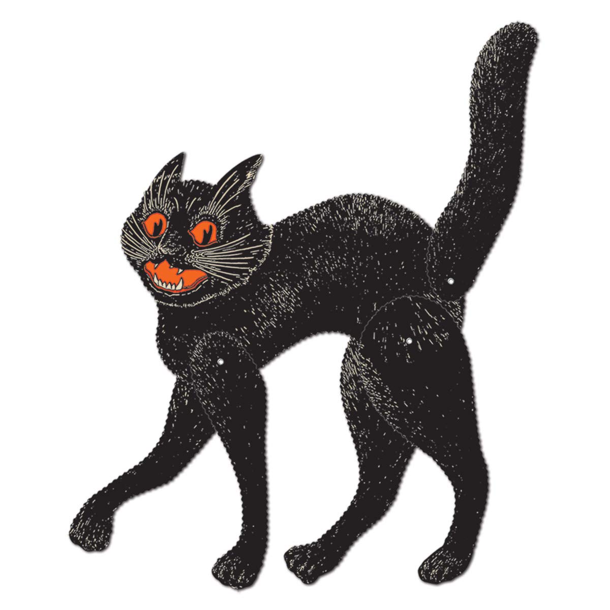 Beistle Jointed Scratch Cat - Black